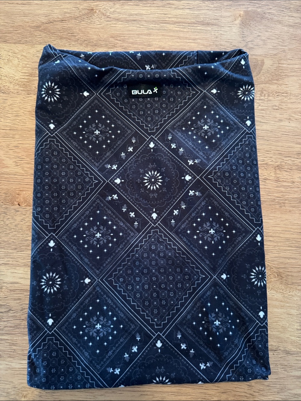 BULA Black Patterned Neck Gaiter